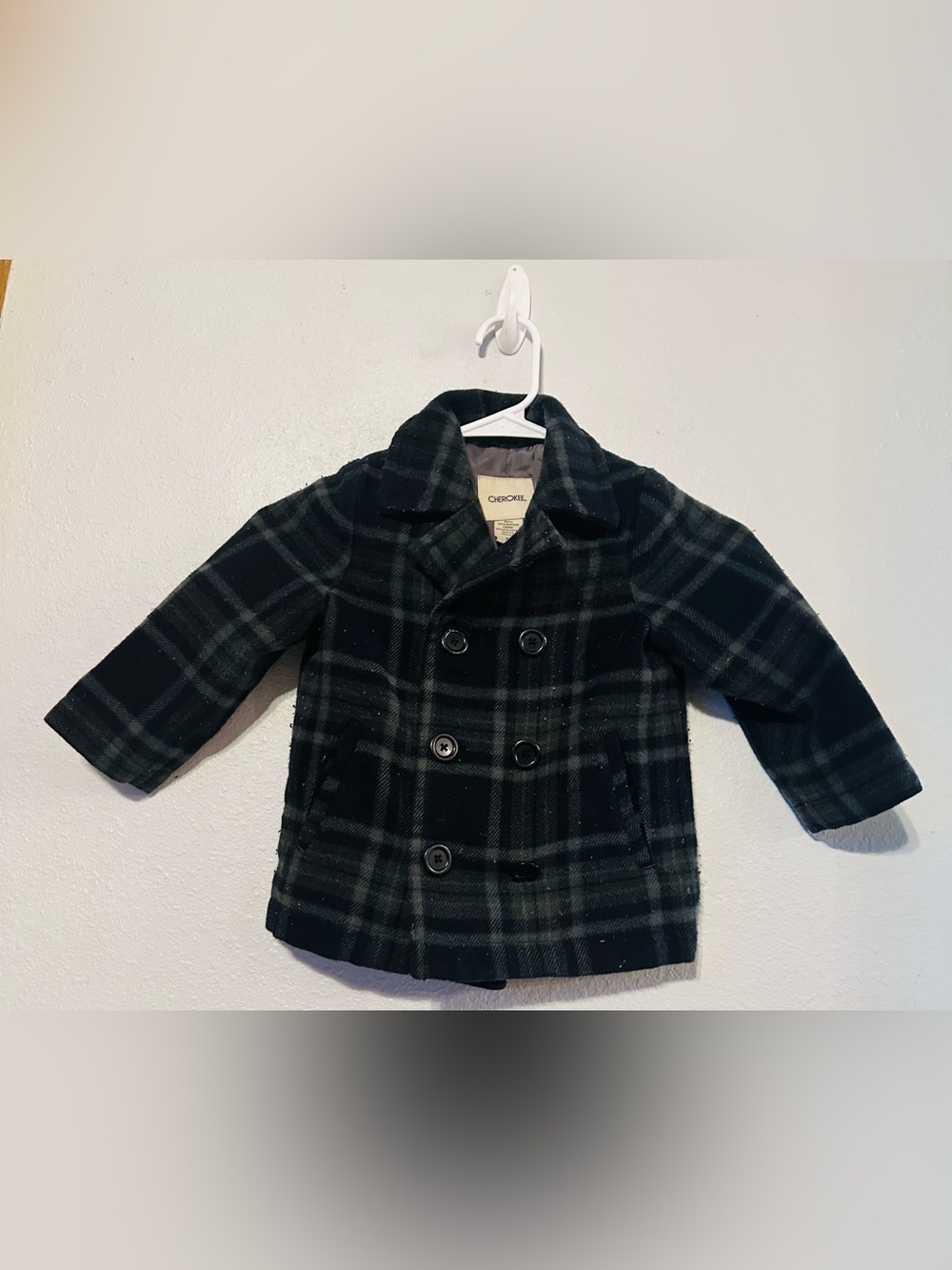 Cherokee toddler girl Kids' 2T Plaid Peacoat Jacket